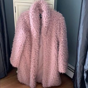 Pink faux fur jacket Wild Fable size M